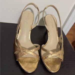 Naturalizer Women's Gold Strappy Heels